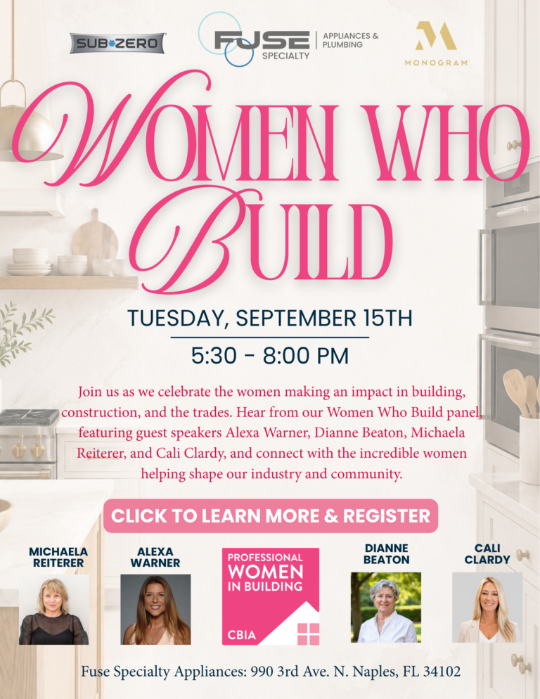 Women Who Build, Tuesday September 15, 5:30 to 8:00 PM, Fuse Specialty Appliances